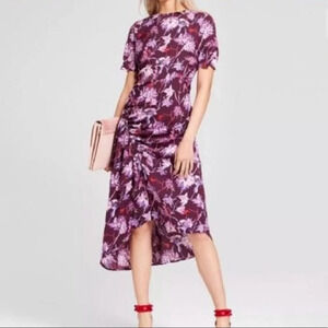 who what wear royal purple floral dress size S